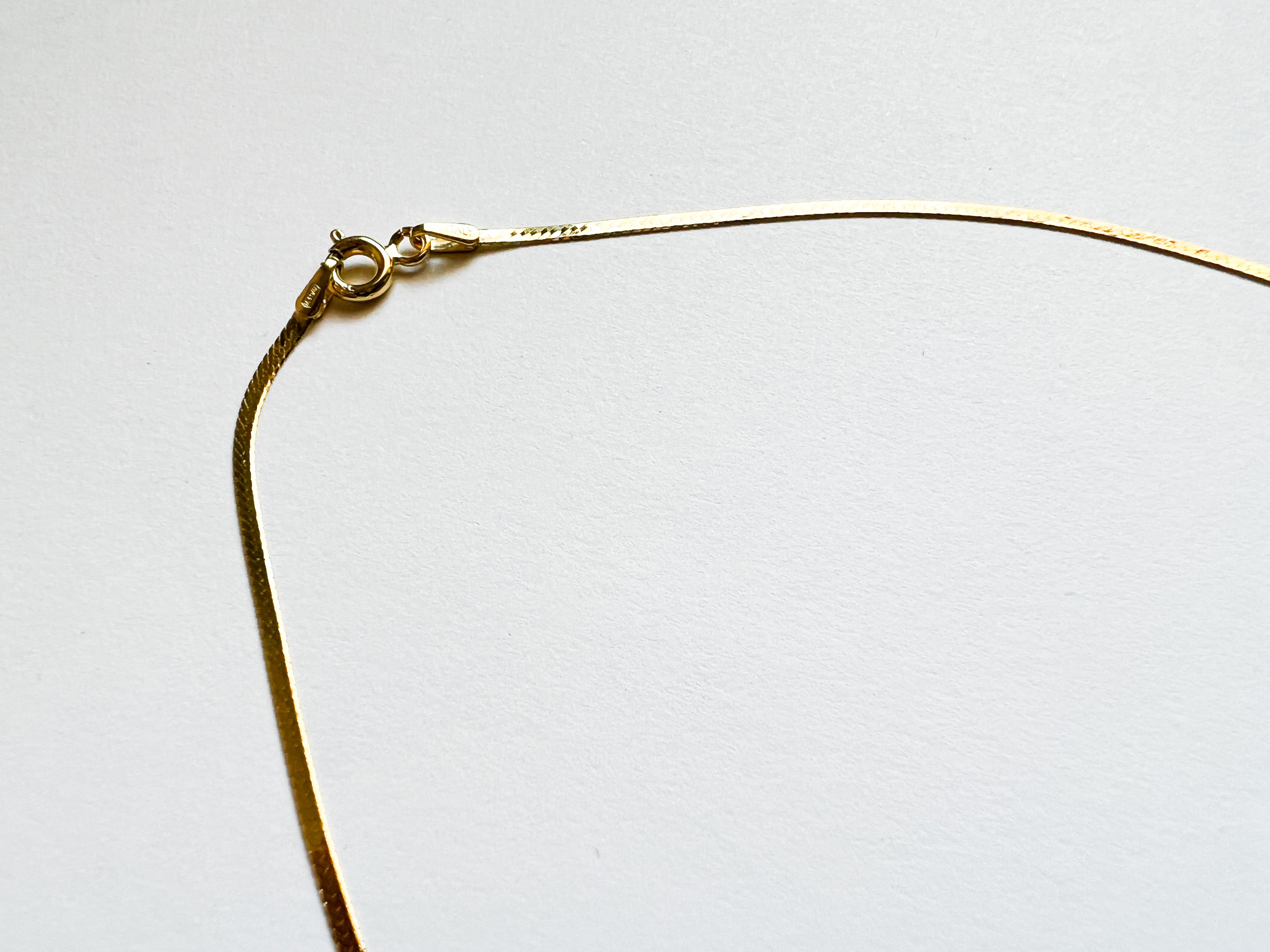 14k Gold Herringbone Chain Necklace | Catori Life